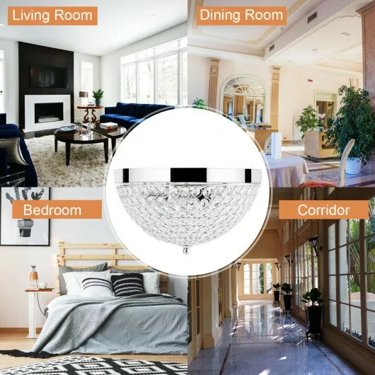 3 Lights Living Room Crystal Ceiling Light Fixture