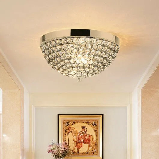 3 Lights Living Room Crystal Ceiling Light Fixture