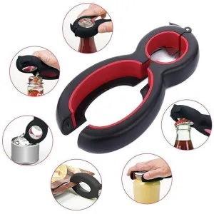 6 in 1 Multifunction Opener - All in One Twist Bottle Jar 8 shaped Gripper Can Wine Beer Lid Twist Off Jar Opener Claw