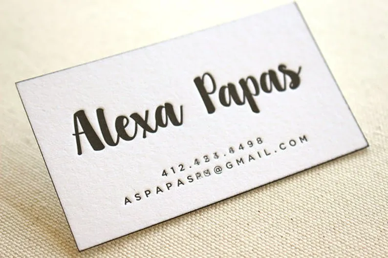 Alexa - Letterpress Business Cards