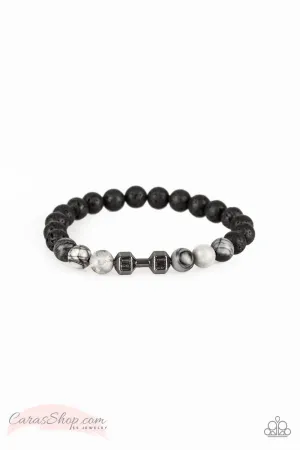 All About The Present Black Lava Rock Bracelet - Paparazzi Accessories