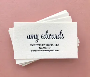Amy - Letterpress Business Cards