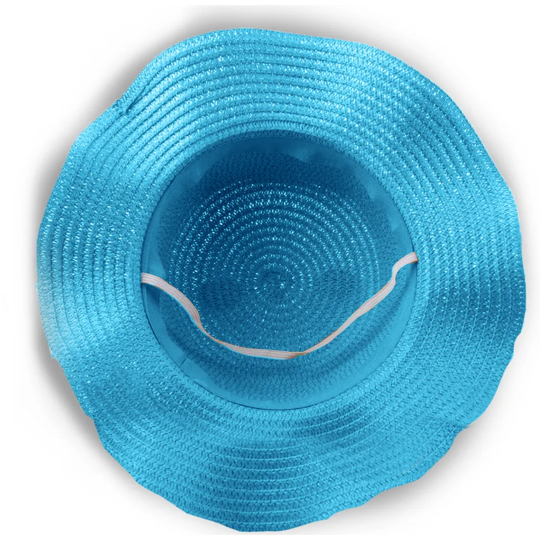 Babymoon Panda Baby Summer Spring Kids Cap with String | 2-8 Years | Blue