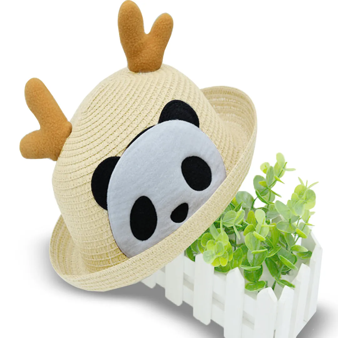Babymoon Panda Baby Summer Spring Kids Cap with String | 2-8 Years | White