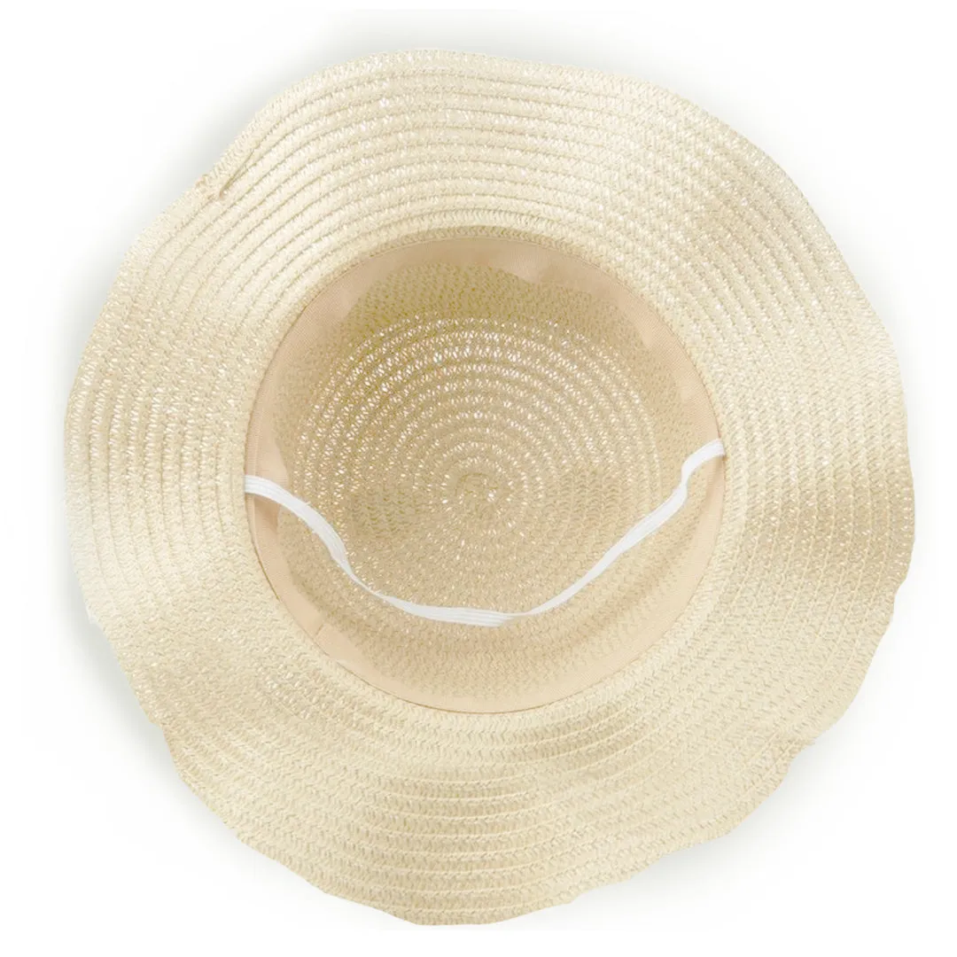 Babymoon Panda Baby Summer Spring Kids Cap with String | 2-8 Years | White