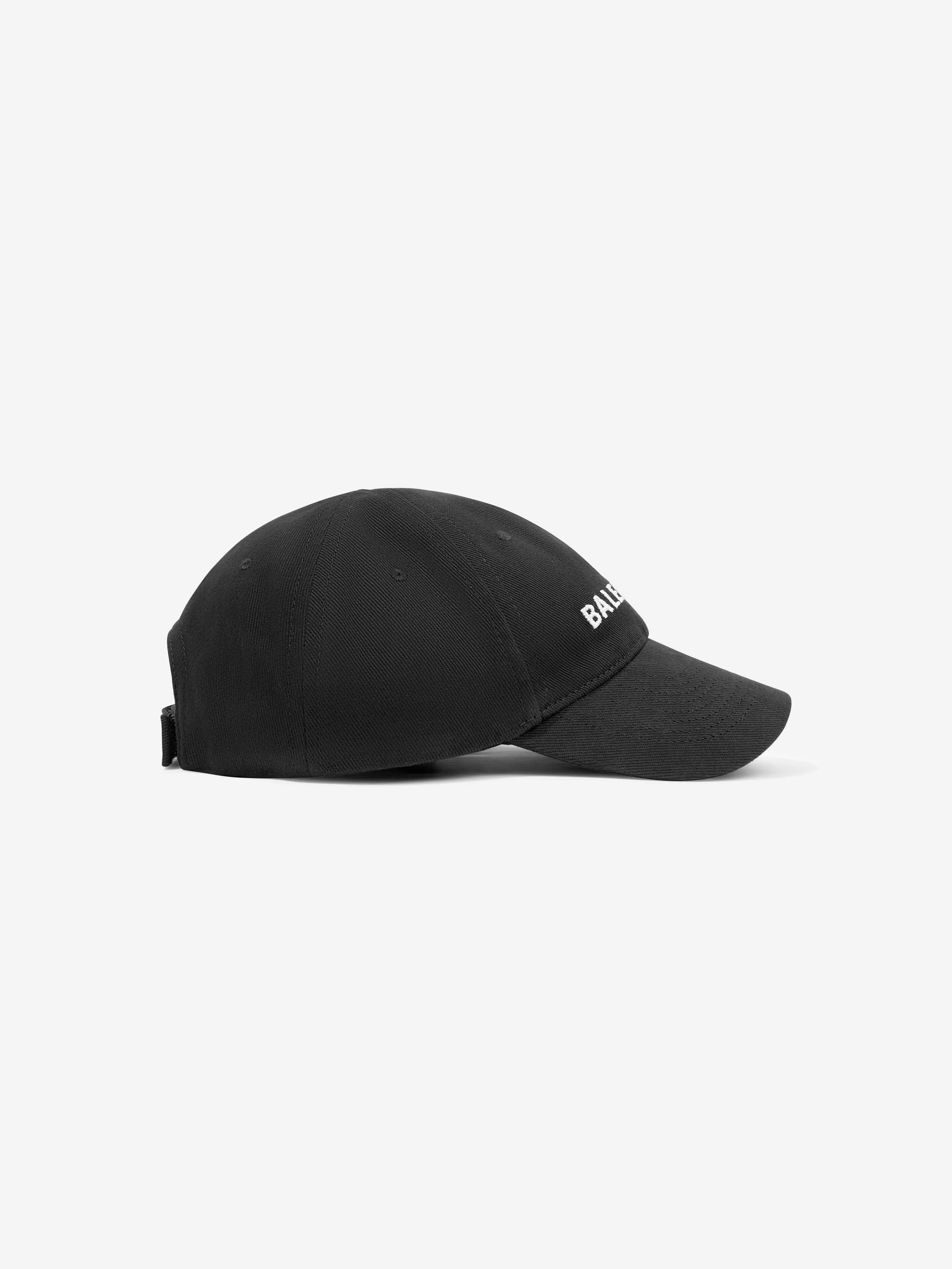 Balenciaga Kids Logo Cap in Black