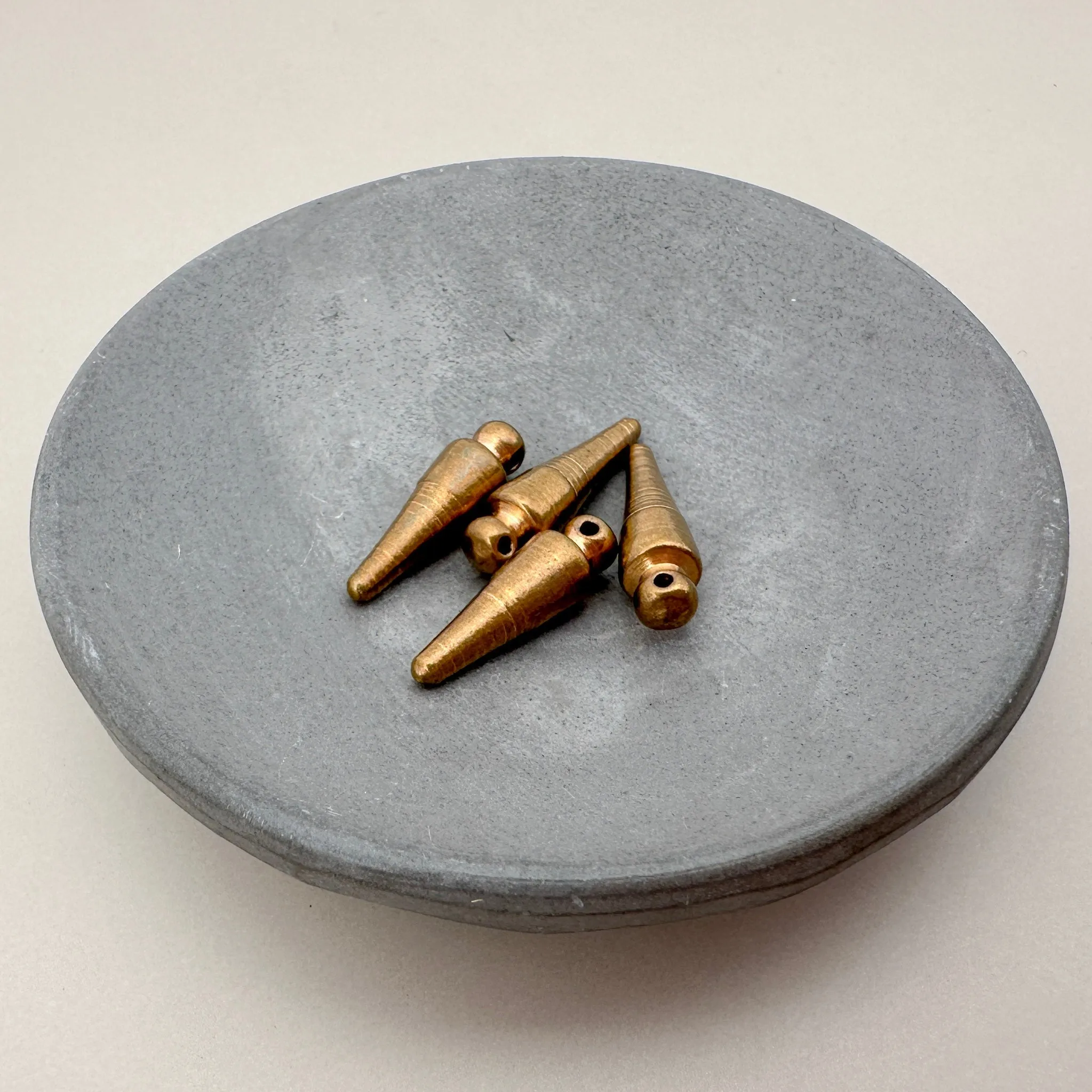Brass Spike 4x17mm Pendant  - 2 pcs. (M1862)