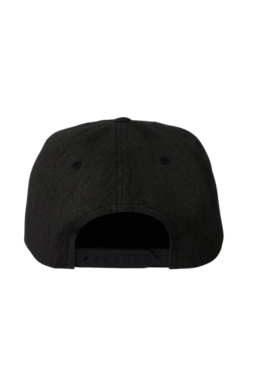 BRIXTON Woodburn MP Snapback Hat Black Vintage Wash