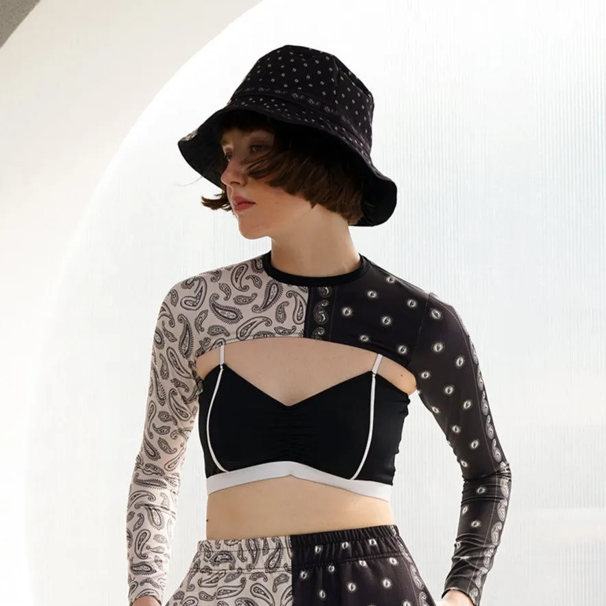 Bucket Hat - MONOCHROME PAISLEY