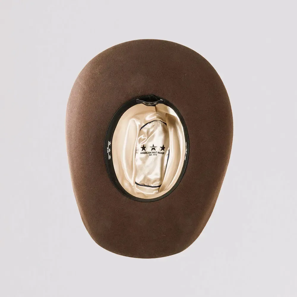 Cattleman Chocolate | Womens Felt Brown Cowgirl Hat  - Bourbon Cowgirl