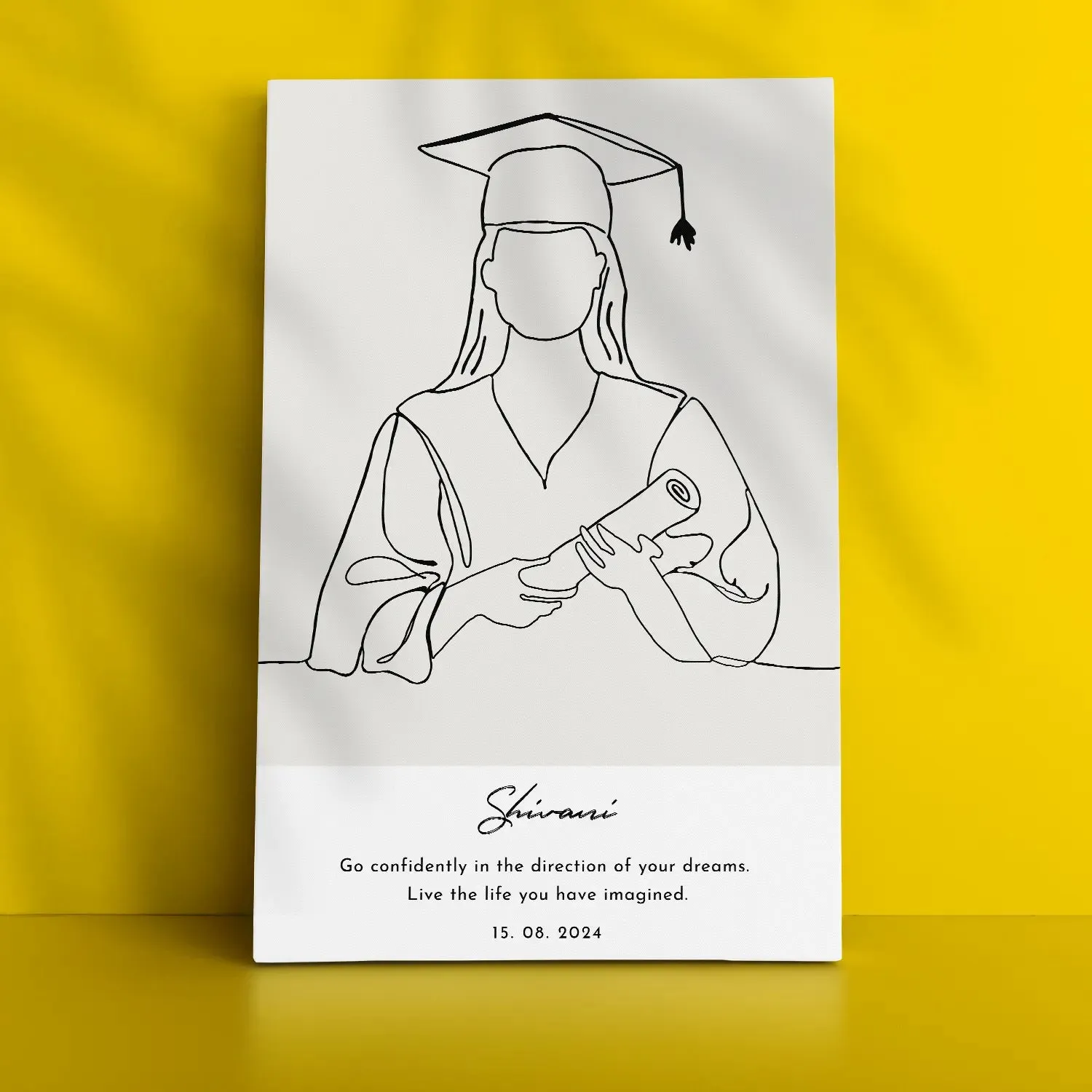 Celebrate Your Achievement - Female Line Art