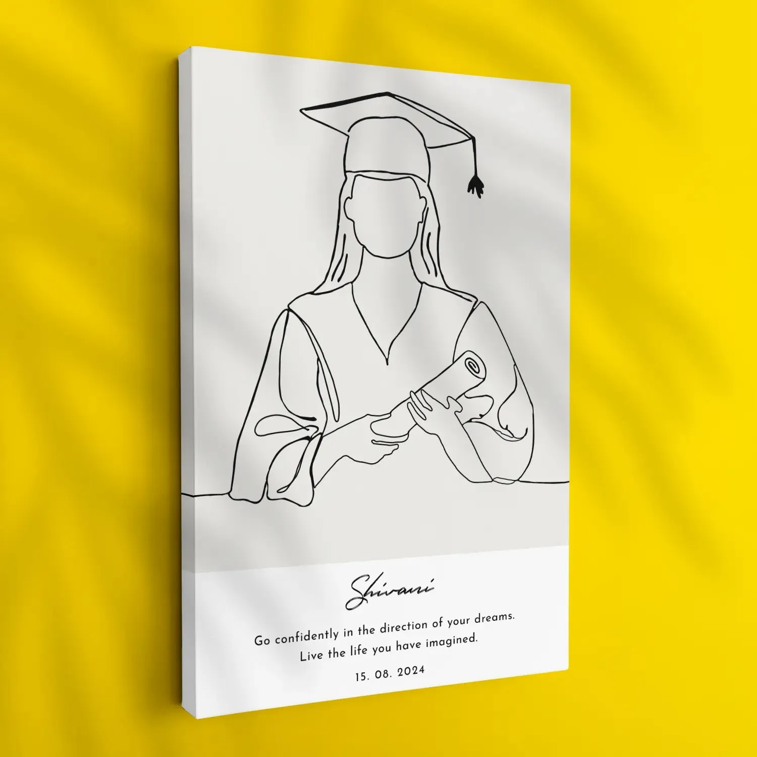 Celebrate Your Achievement - Female Line Art