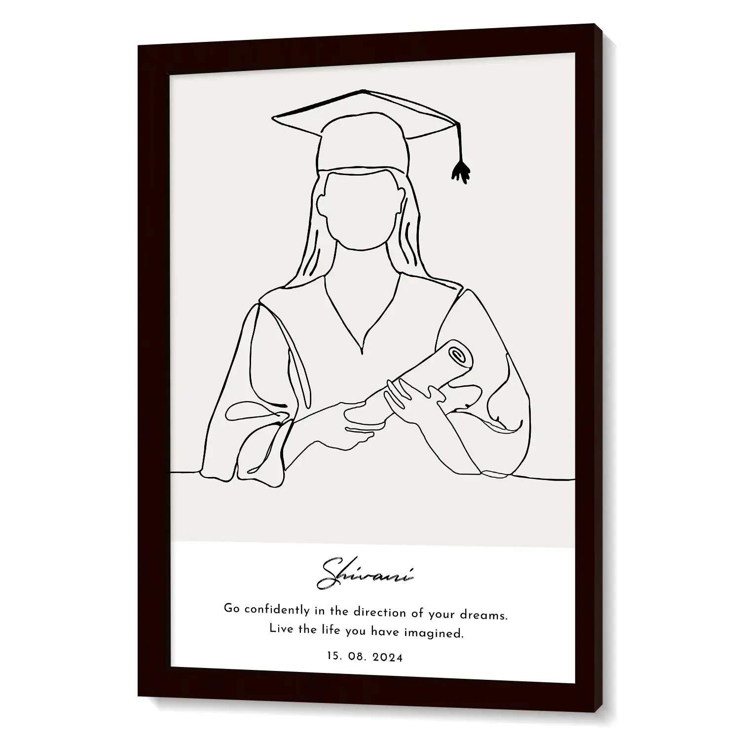 Celebrate Your Achievement - Female Line Art
