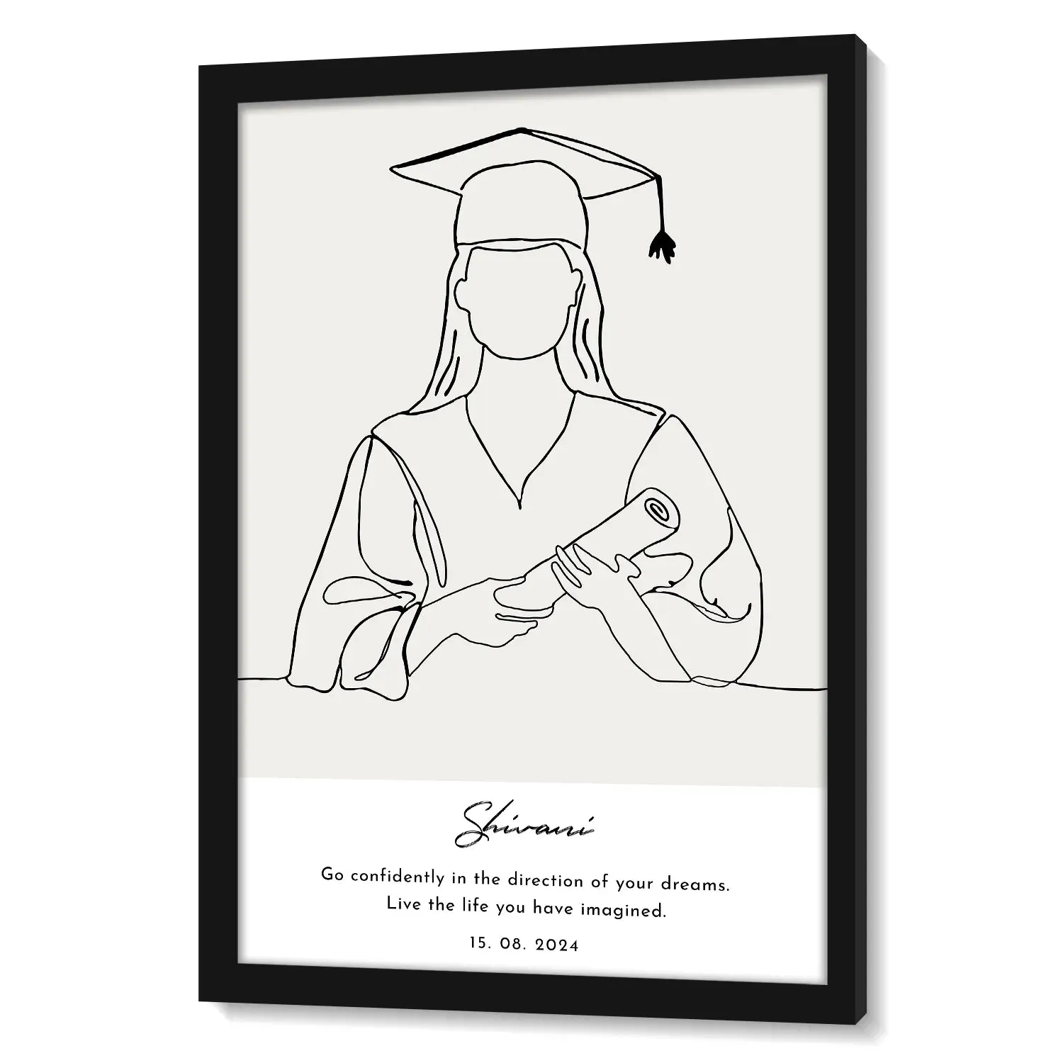 Celebrate Your Achievement - Female Line Art