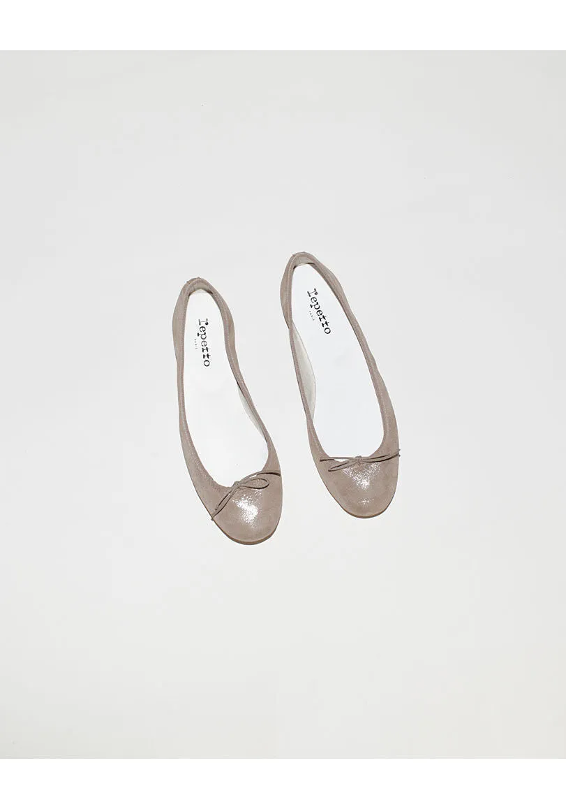 Cendrillon Metallic Suede Ballerina Flat