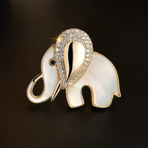 Chic Rhinestone Elephant Brooch  Perfect for Clothing and Accessories