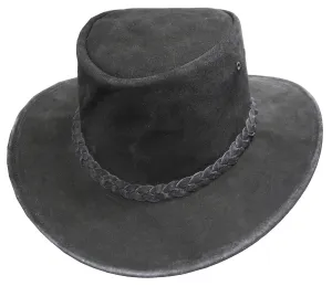 Colonial Hat in Black Suede