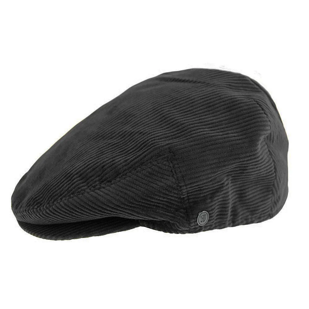Corduroy Flat Cap - Black