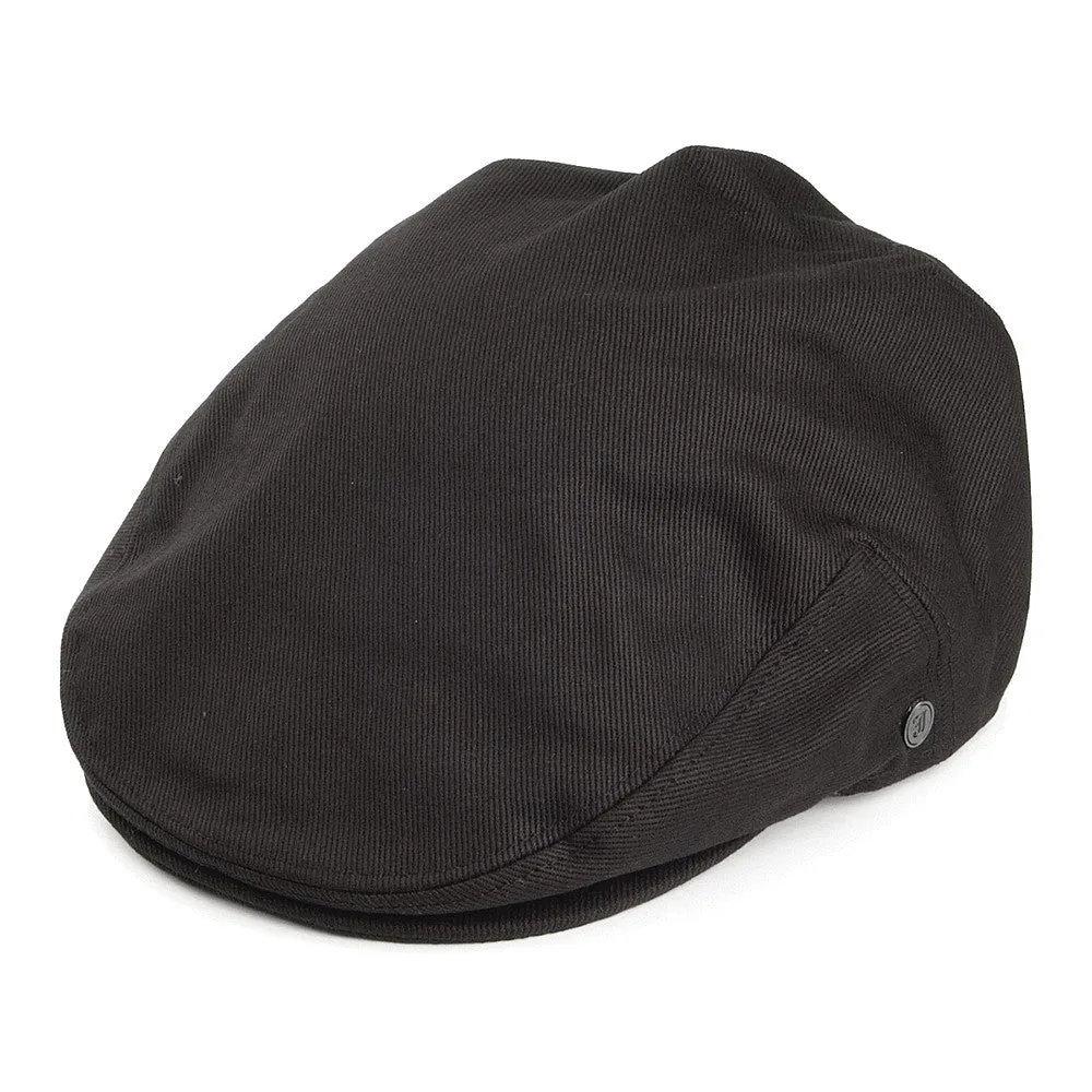 Cotton Flat Cap - Black