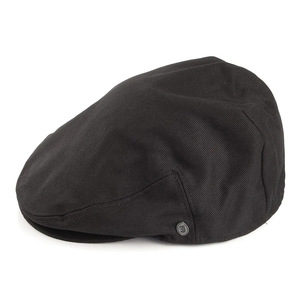 Cotton Flat Cap - Black