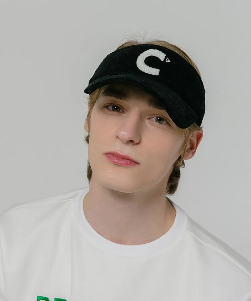 CREVE NINE: Corduroy Visor - Black