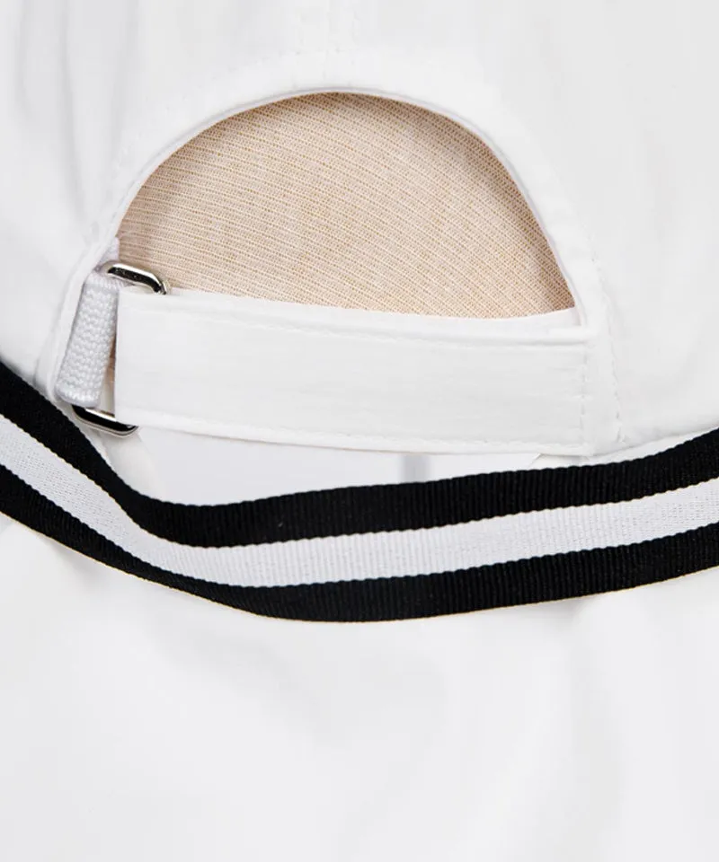 CREVE NINE: Women's Logo Strap Bucket Hat - White