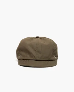 DECHO Waxed Cotton Ball Cap with Leather Strap Olive