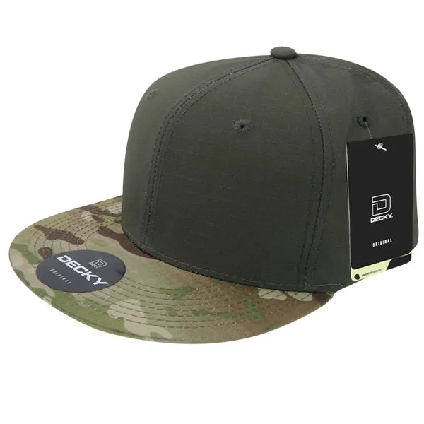 Decky 6302 - MultiCam Snapback Hat, Camo Flat Bill Cap