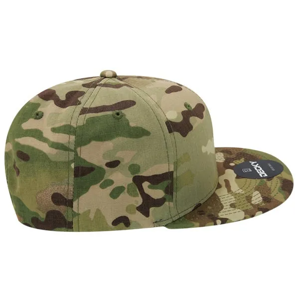 Decky 6302 - MultiCam Snapback Hat, Camo Flat Bill Cap