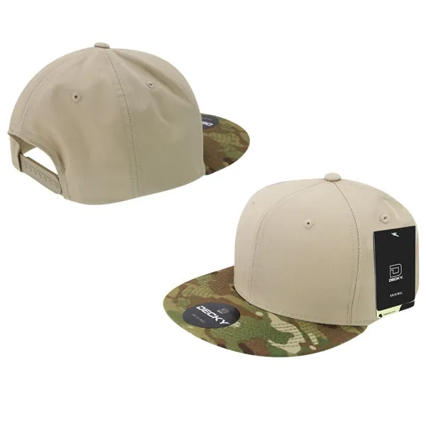 Decky 6302 - MultiCam Snapback Hat, Camo Flat Bill Cap