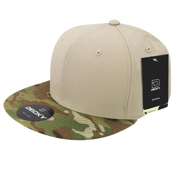 Decky 6302 - MultiCam Snapback Hat, Camo Flat Bill Cap