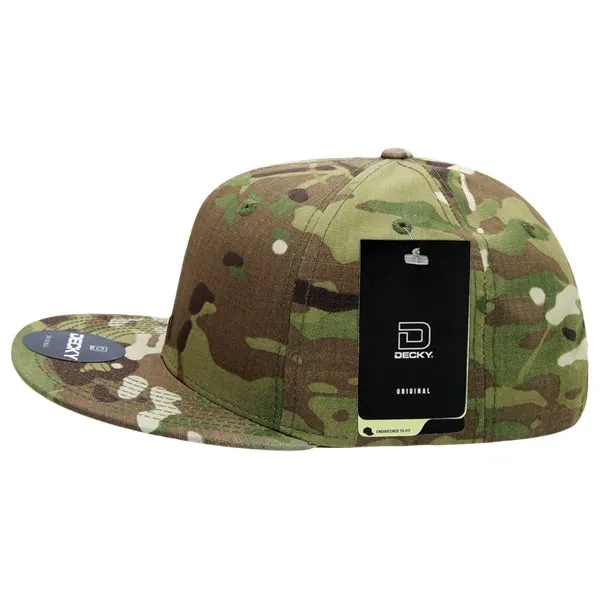 Decky 6302 - MultiCam Snapback Hat, Camo Flat Bill Cap