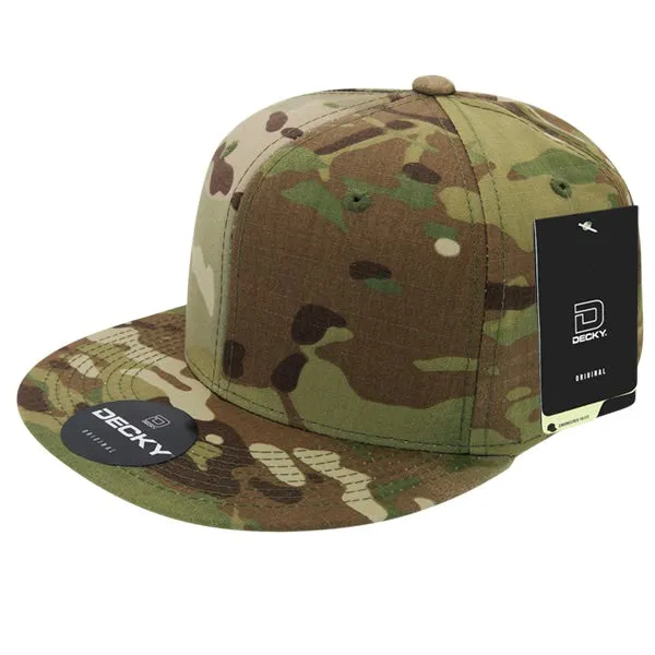 Decky 6302 - MultiCam Snapback Hat, Camo Flat Bill Cap