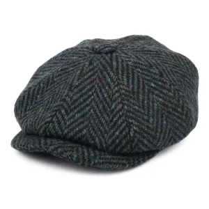 Donegal Tweed Herringbone Glendowan Newsboy Cap - Blue-Mix Donegal Tweed Herringbone Glendowan Newsboy Cap - Blue-Mix