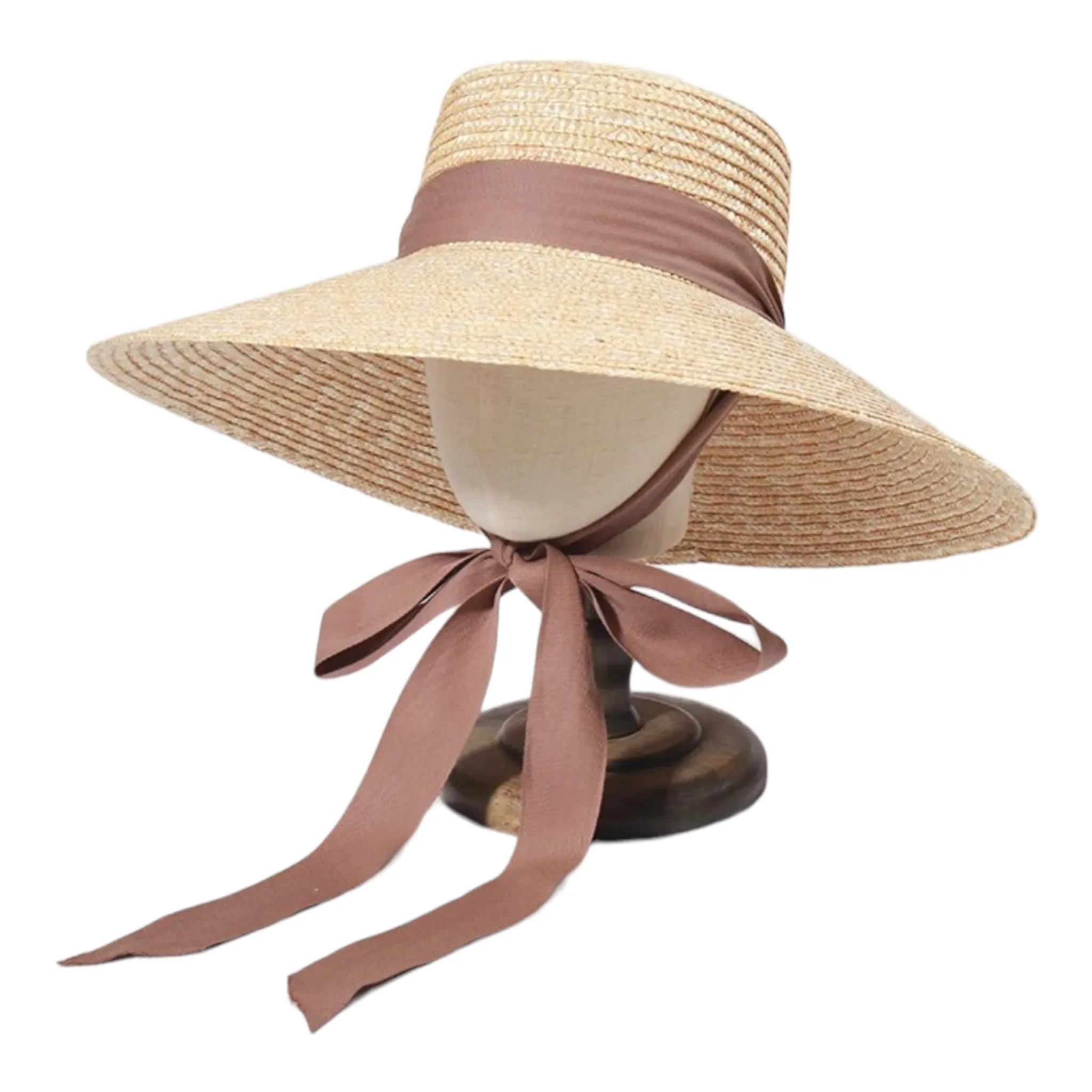 Downward Wide Brim Straw Sun Hat