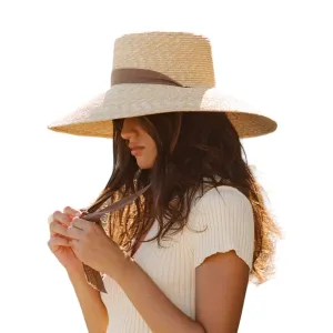 Downward Wide Brim Straw Sun Hat