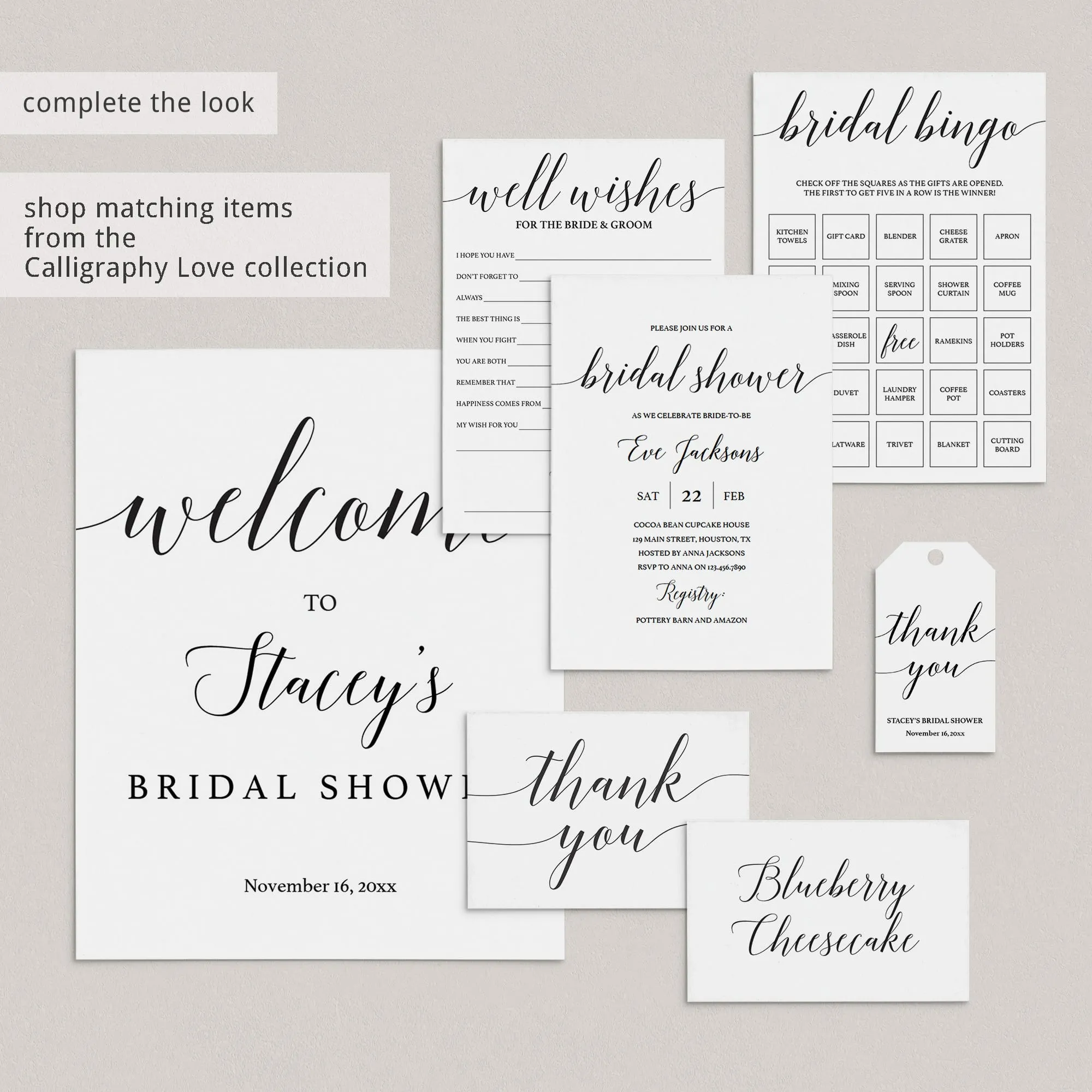 Elegant Bridal Shower Advice Card Printable
