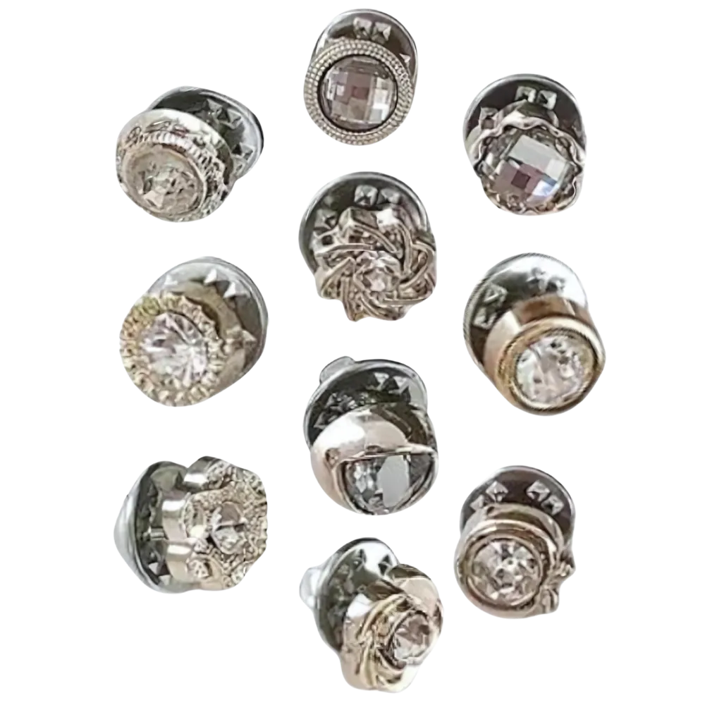 Elegant No-Sew Button Brooch Pins