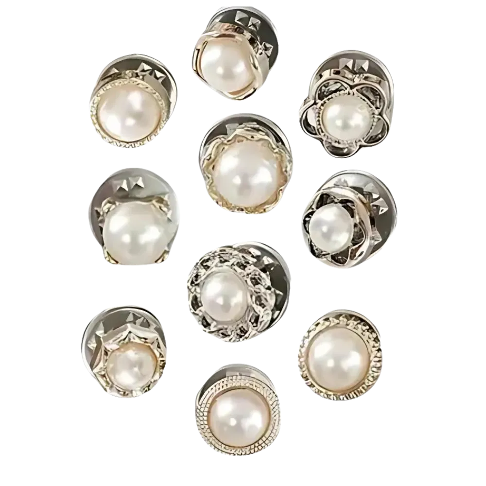 Elegant No-Sew Button Brooch Pins