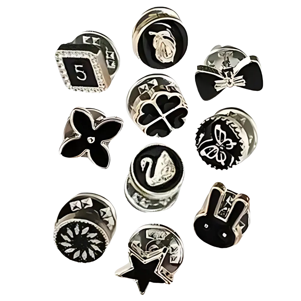 Elegant No-Sew Button Brooch Pins