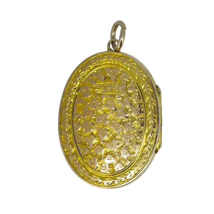 Engraved Gold Locket