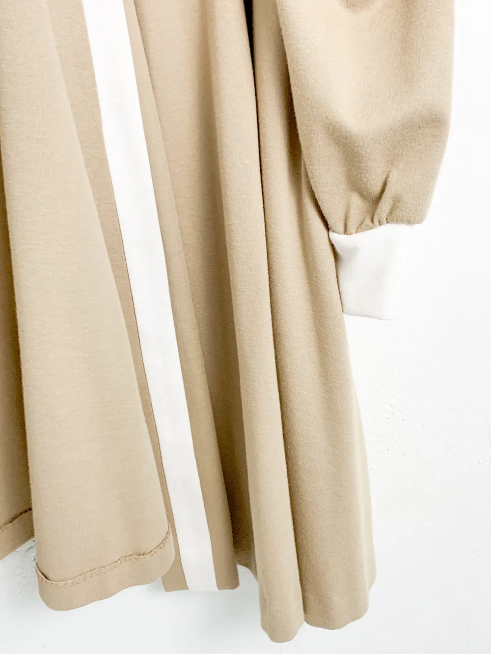 Gemini II Putty Cardigan with White Cuffs and Lapel