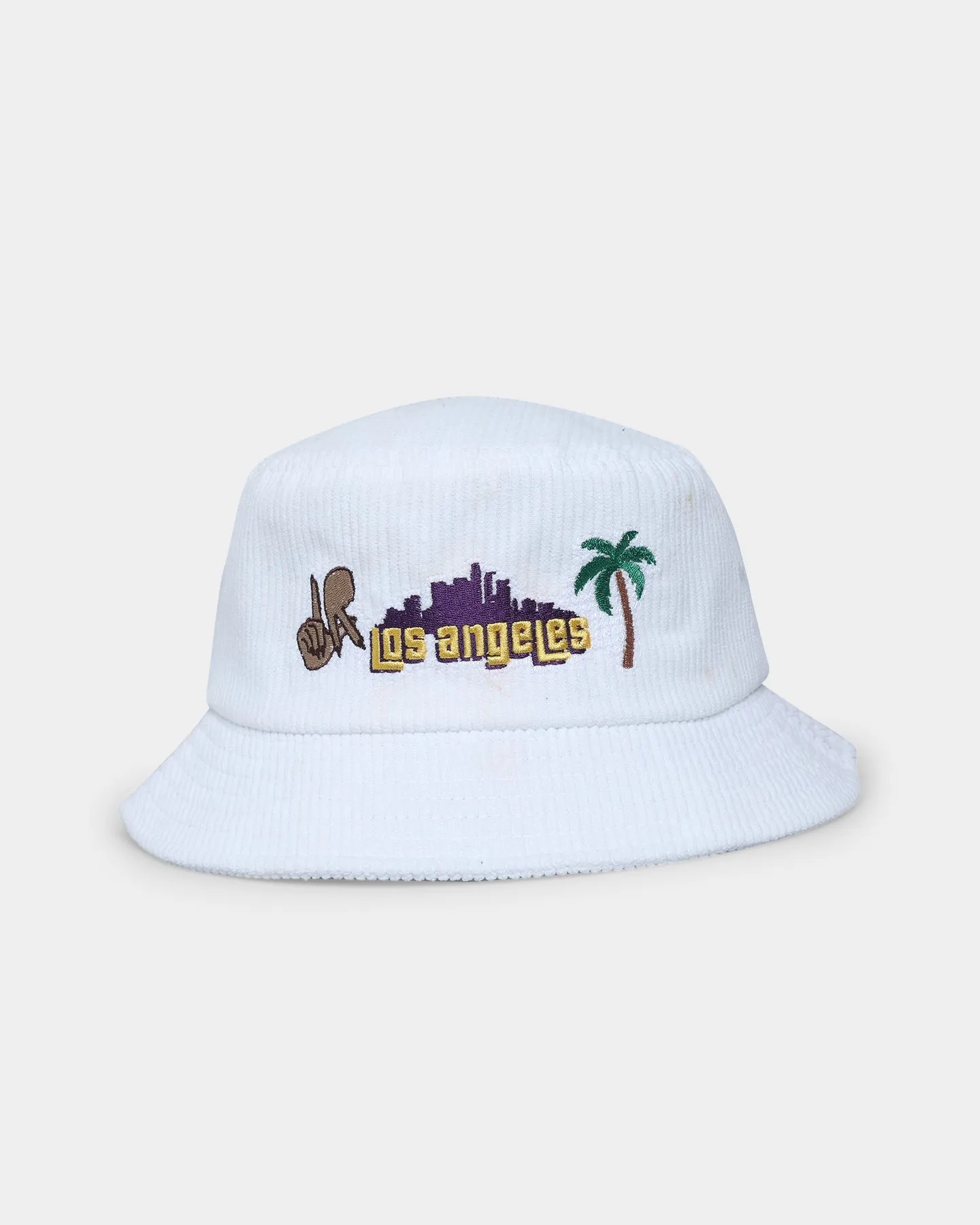 Goat Crew Los Angeles Cord Bucket Hat White