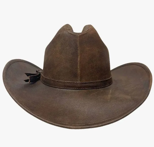 Gorge Brown Cattleman Leather Cowboy Hat
