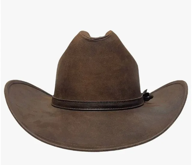 Gorge Brown Cattleman Leather Cowboy Hat