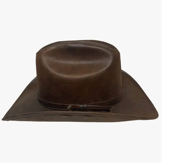 Gorge Brown Cattleman Leather Cowboy Hat
