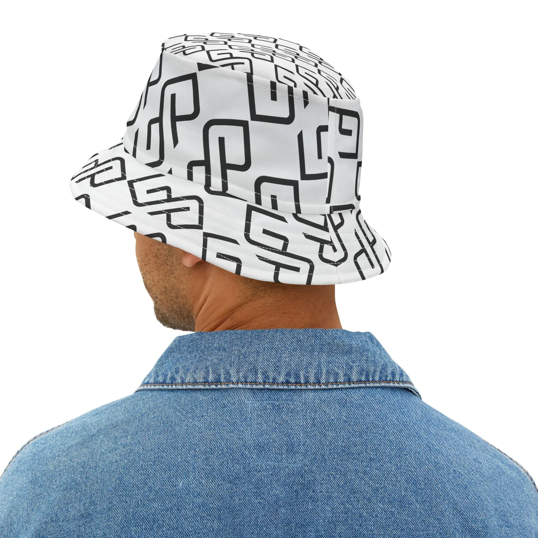 GYMPOLO Unisex Bucket Hat- White