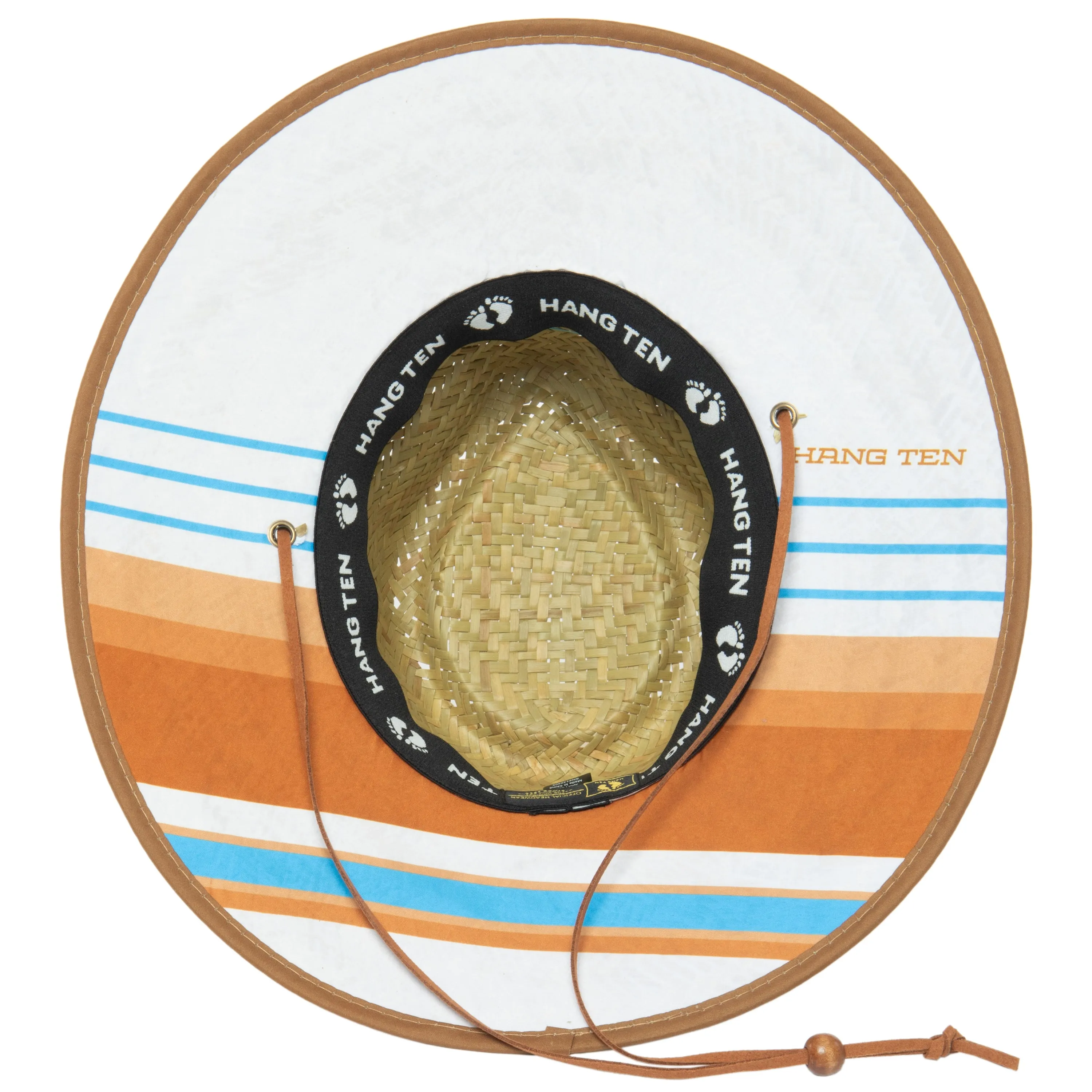 Hang Ten - Lifeguard Hat with Striped Under Brim Print