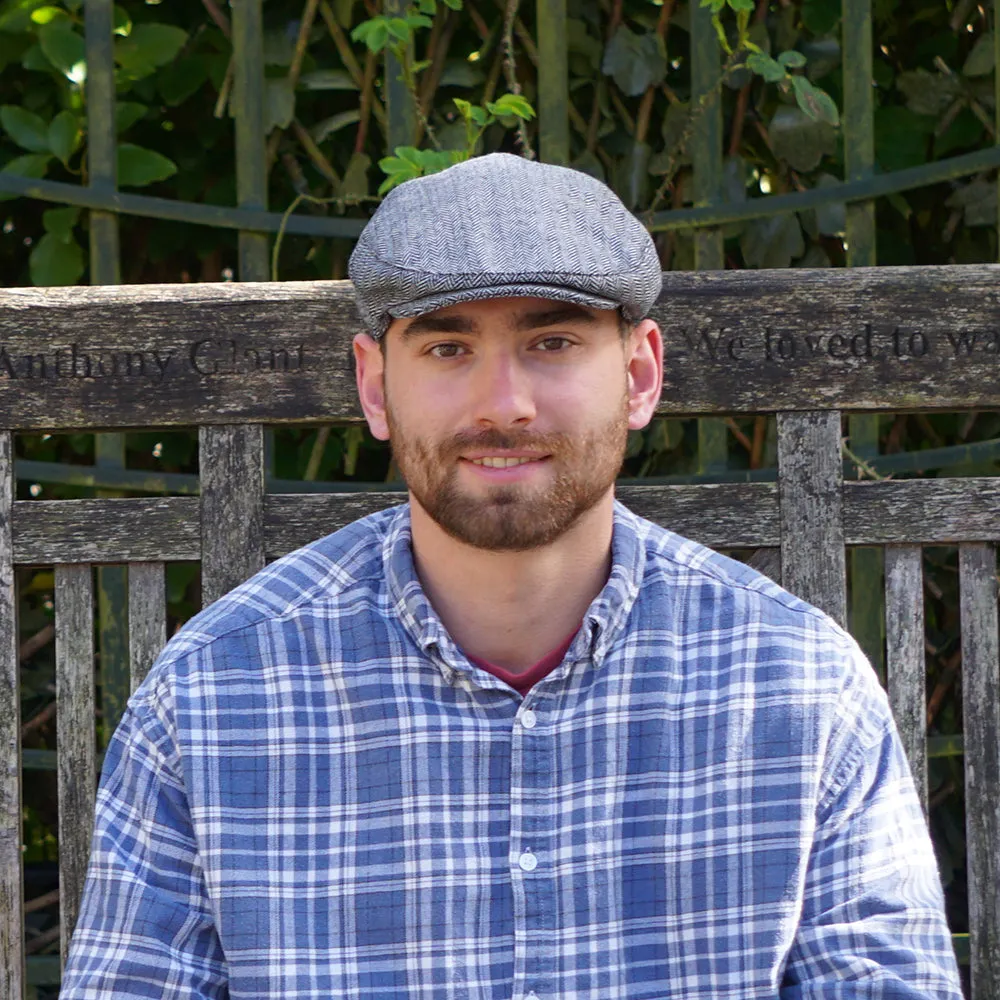 Herringbone Flat Cap Grey Wholesale Pack
