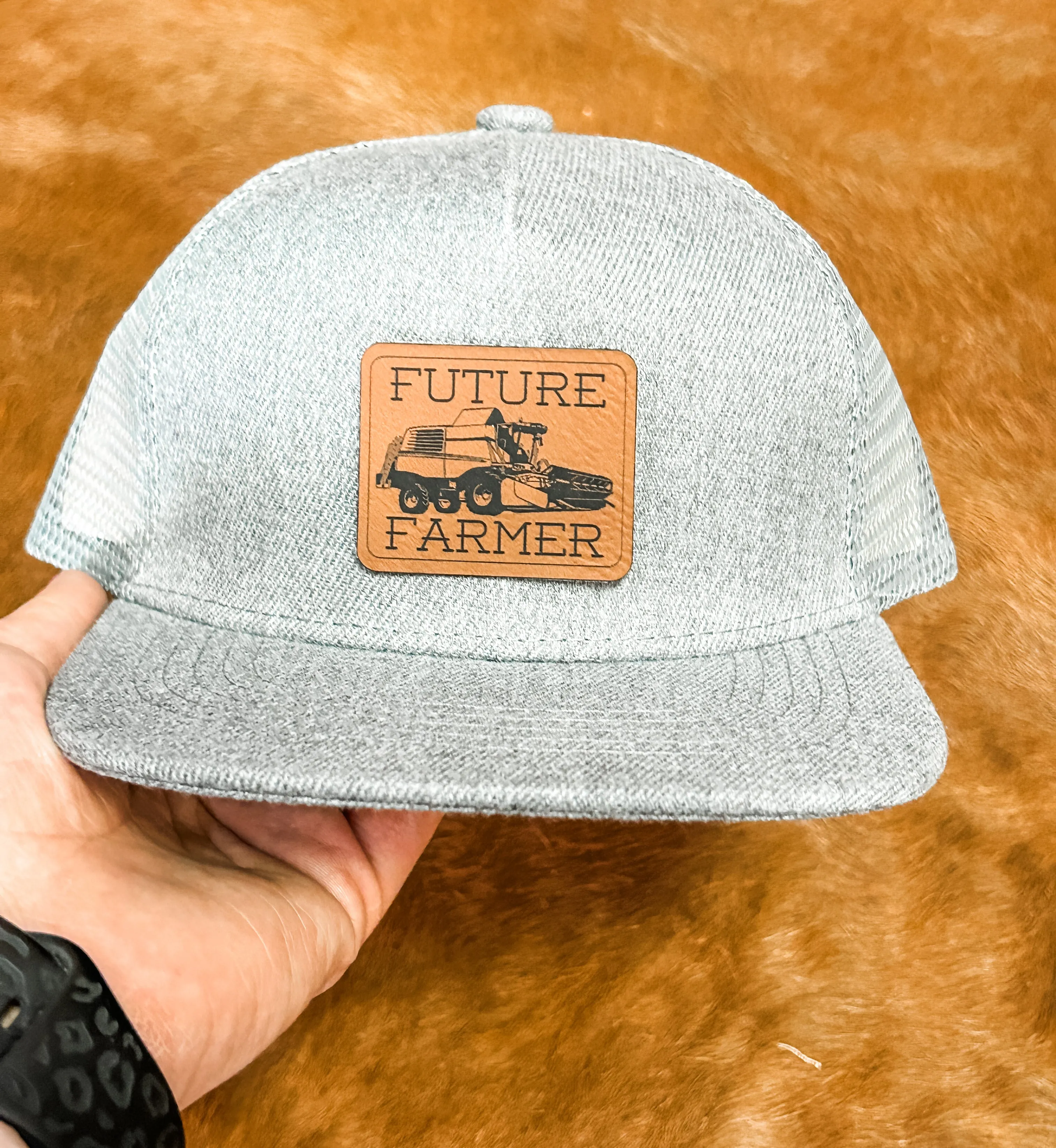 Infant Future Farmer Leather Patch Hat